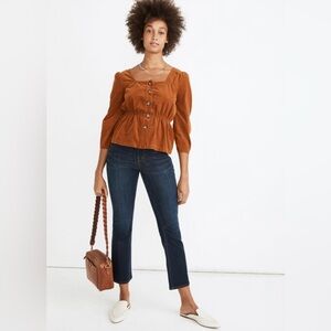 MADEWELL Denim Petite Demi Boot Jeans Larkspur Wash Tencel Edition Size 28 Short